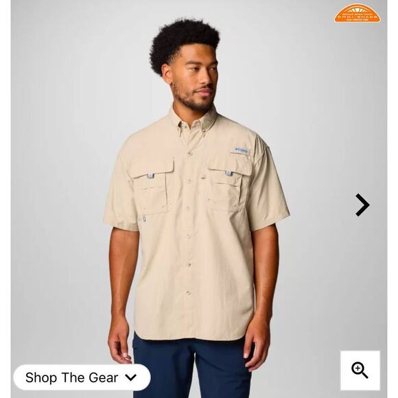 Columbia Men’s PFG Bahama™ II Short Sleeve Shirt - Fishing / Hiking UPF 50 -‎ L - Picture 1 of 8